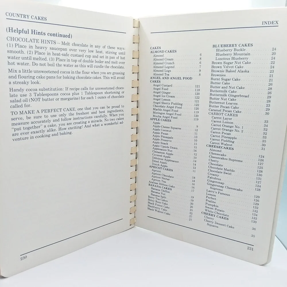 Country‎ Cakes by Bevelyn Blair 1984 Cookbook Columbus GA Pound cakes Galore